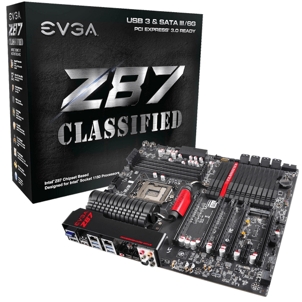EVGA Z87 Classified (LGA1150) Haswell, EATX, 4 DIMM Dual Channel DDR3 2666MHz Motherboard (152 HW E878 KR)